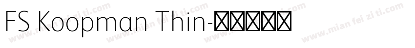 FS Koopman Thin字体转换